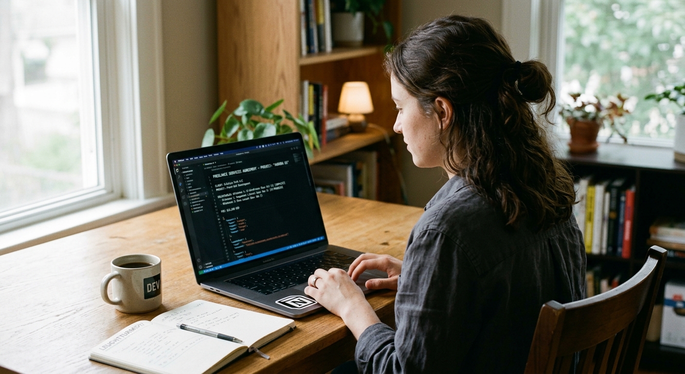 Freelance software engineer winning high-value client contracts on FreelanceOS
